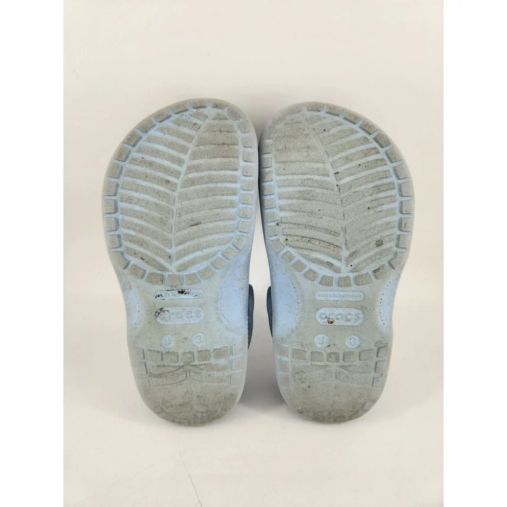 Crocs Classic Clog‎ Kids Size J3 Light Blue Lilo & Stitch Jibbitz 206991